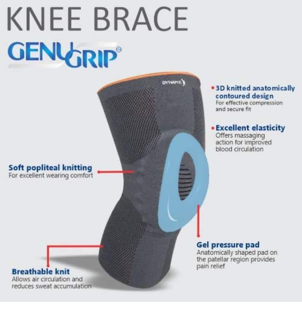3D Knee Brace Grey — Knee Supports in Dubai | Steps Creators UAE