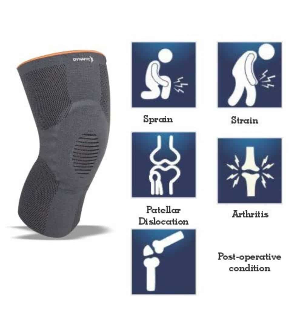 3D Knee Brace Grey — Knee Supports in Dubai | Steps Creators UAE — View 2