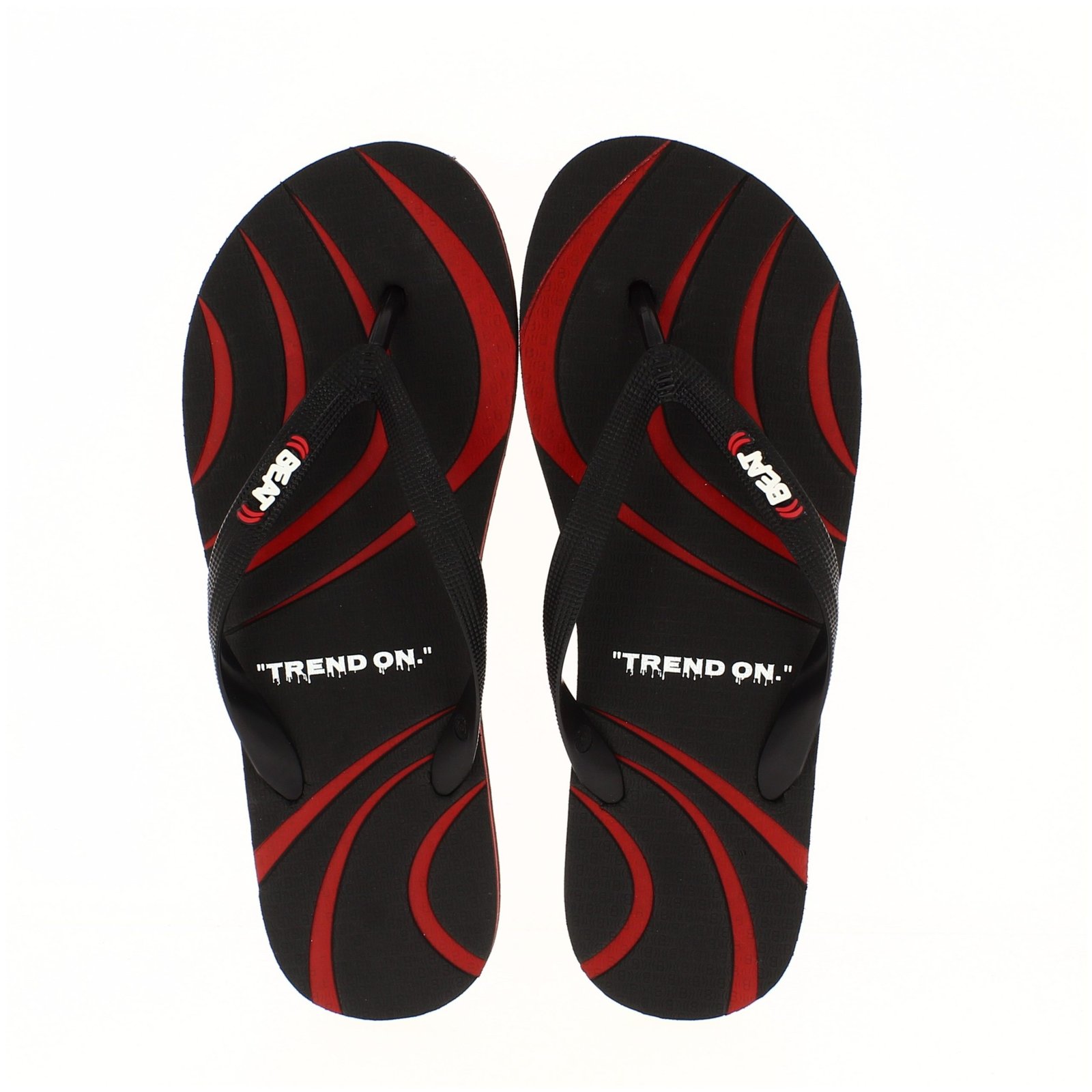 BEAT Men Casual FLATS Flip Flops White, Red, YellowBlack, RedBlack, WhiteBlack - Image 2